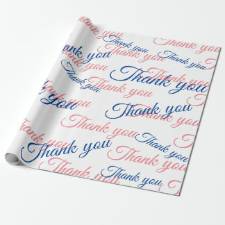 Thank You Script Wrapping Paper Cadeaupapier