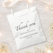 Thank You Script | Zwart-wit bruiloft Bedankzakje (Geknipt)