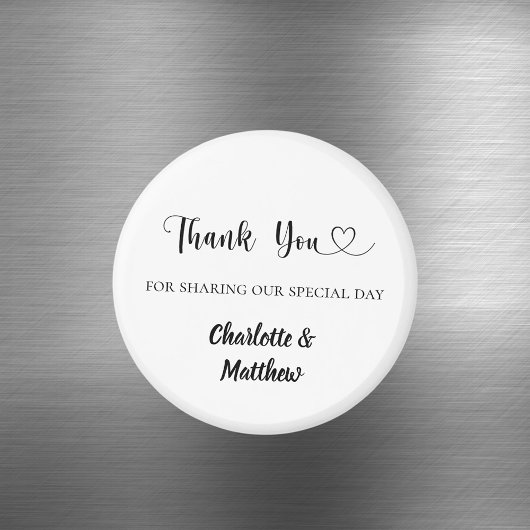 Thank you sharing our day bride groom wedding magneet