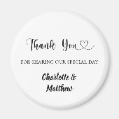 Thank you sharing our day bride groom wedding magneet (Voorkant)