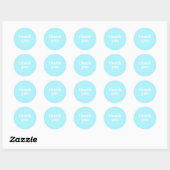 Thank You Simple Retro Font Wedding Turquoise Ronde Sticker (Vel)