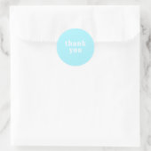 Thank You Simple Retro Font Wedding Turquoise Ronde Sticker (Tas)