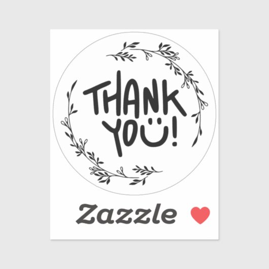 Thank You Smile Sticker (Vel)