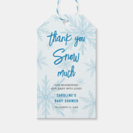 Thank You Snow Much Snowflakes Boy Baby Shower Cadeaulabel