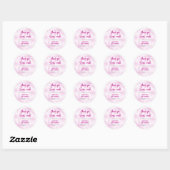 Thank You Snow Much Snowflakes Girl Baby Shower Ronde Sticker (Vel)