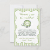 Thank You So Matcha Green Tea Baby Shower Bedankkaart (Voorkant)