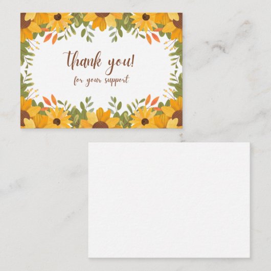 Thank You So Much for Your Support – Heartfelt  Notitiekaartje (Voorkant / Achterkant)