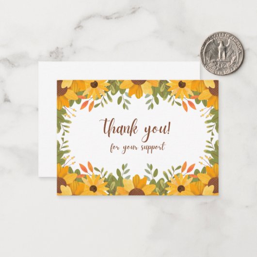 Thank You So Much for Your Support – Heartfelt  Notitiekaartje (Voorkant / Achterkant in situ)