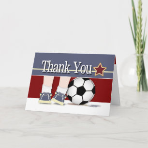 Thank You Soccer Card Template Bedankkaart
