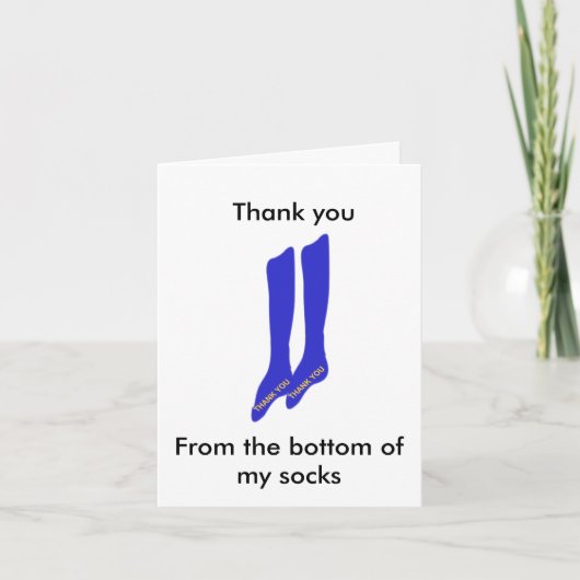 Thank You Socks Bedankkaart (Voorkant)
