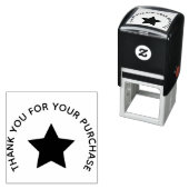 “Thank You” Star Accent Rubber Stamp Zelfinktende Stempel (In situ)