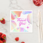 Thank You Star Pastel Gradient Party Paper Napkins Servet (Insitu)
