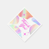 Thank You Star Pastel Gradient Party Paper Napkins Servet (Hoek)