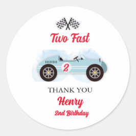 Thank you Sticker, Birthday Too Fast, Vintage Race Ronde Sticker