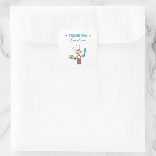 Thank You Sticker – Cute Chef Pancake Theme (Tas)