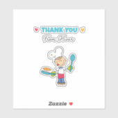 Thank You Sticker – Cute Chef Pancake Theme (Vel)