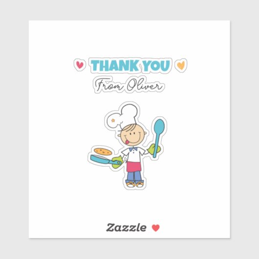 Thank You Sticker – Cute Chef Pancake Theme (Vel)