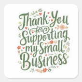 Thank You Sticker for Small Business Owners (Voorkant)