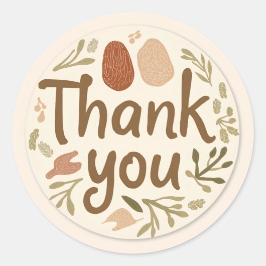 Thank You Sticker for Small Business Packaging (Voorkant)