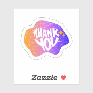  Thank You Sticker – Hand Lettering Gradient Style