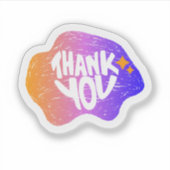  Thank You Sticker – Hand Lettering Gradient Style (Voorkant)