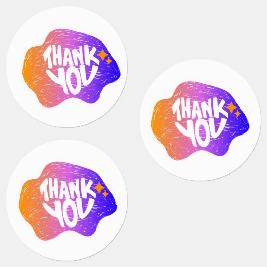 Thank You Sticker – Hand Lettering Gradient Style (Groep)