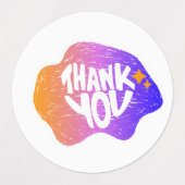 Thank You Sticker – Hand Lettering Gradient Style (Design 1)
