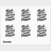 Thank You Sticker, Support Small Business Vierkante Sticker (Vel)