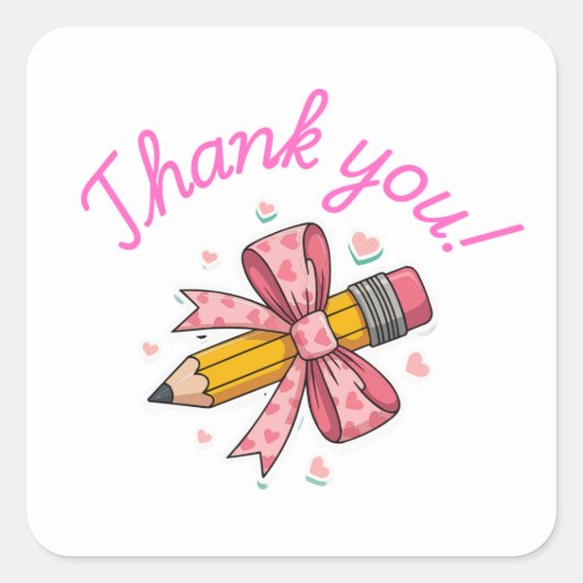 Thank You Sticker, Teacher Stickers (Voorkant)