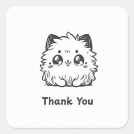'Thank you sticker' Vierkante Sticker