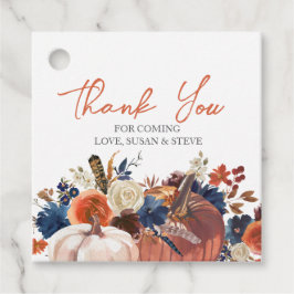 Thank you tags favor Pumpkins floral fall autumn Bedankjes Labels