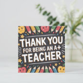 Thank you Teacher Appreciation card (Staand voorkant)
