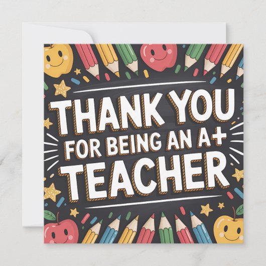 Thank you Teacher Appreciation card (Voorkant)