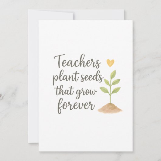 Thank you teacher  bedankkaart (Voorkant)