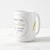 Thank You Teacher – Custom Name Mug Gift Koffiemok (Voorkant rechts)