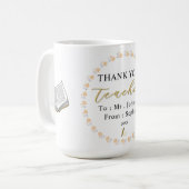 Thank You Teacher – Custom Name Mug Gift Koffiemok (Voorkant links)