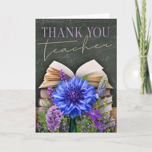 Thank You Teacher Floral Card Kaart (Voorkant)