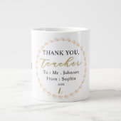 Thank You Teacher – Personalized Name Mug Gift Grote Koffiekop (Voorkant)