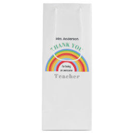 Thank You Teacher Rainbow Personalized Klein Cadeauzakje