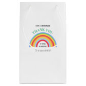 Thank You Teacher Rainbow Personalized Klein Cadeauzakje (Achterkant)
