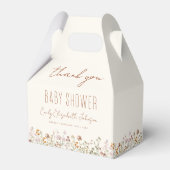 Thank You Terracotta Wildflower Boho Baby Shower Bedankdoosjes (Achterkant)
