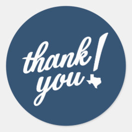 Thank You Texas Style! Ronde Sticker