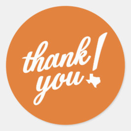 Thank You Texas Style! Ronde Sticker