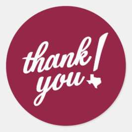Thank You Texas Style! Ronde Sticker