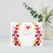 Thank You Thanks With Thanks Many Thanks Briefkaart (Staand voorkant)