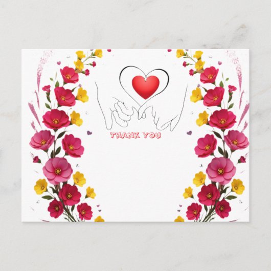 Thank You Thanks With Thanks Many Thanks Briefkaart (Voorkant)