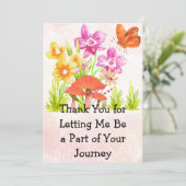 Thank You Therapist Card–Watercolor Pastel Floral Bedankkaart (Staand voorkant)
