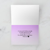 Thank you to a caregiver, hospice worker or nurse kaart (Binnen)