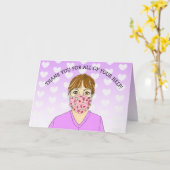 Thank you to a caregiver, hospice worker or nurse kaart (Gele Bloem)