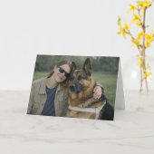 Thank You to My Puppy Raiser – German Shepherd Kaart (Gele Bloem)